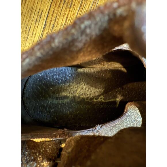 Sbicca Shoes Womens Size 6.5 Bronze Cutout Ankle Boots Western Buckle Leather - Picture 6 of 9